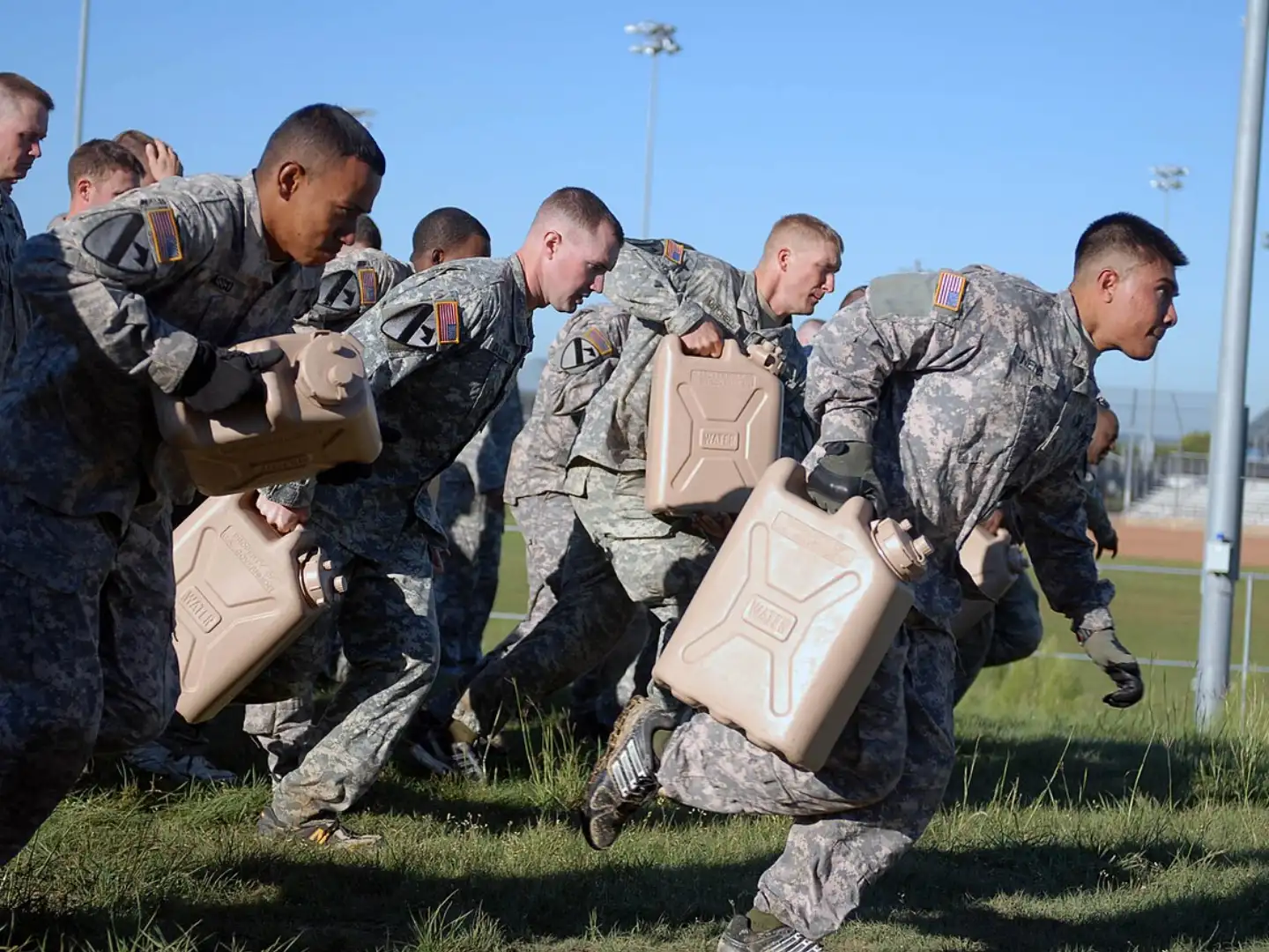 Water jug carry event during the Spur Ride