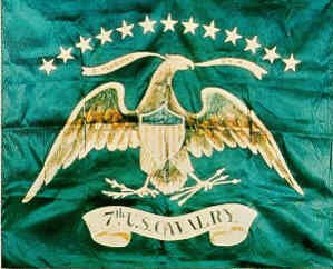 7th U.S. Cavalry Regimental Standard 1866 was with the Regiment in Yellowstone and with the pack train at Rosebud